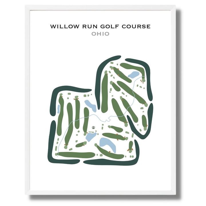 Willow Run Golf Course, Ohio - Printed Golf Courses