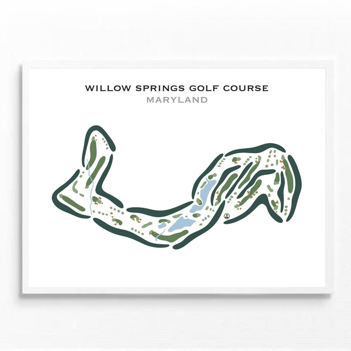 Willow Springs Golf Course, Maryland - Printed Golf Courses