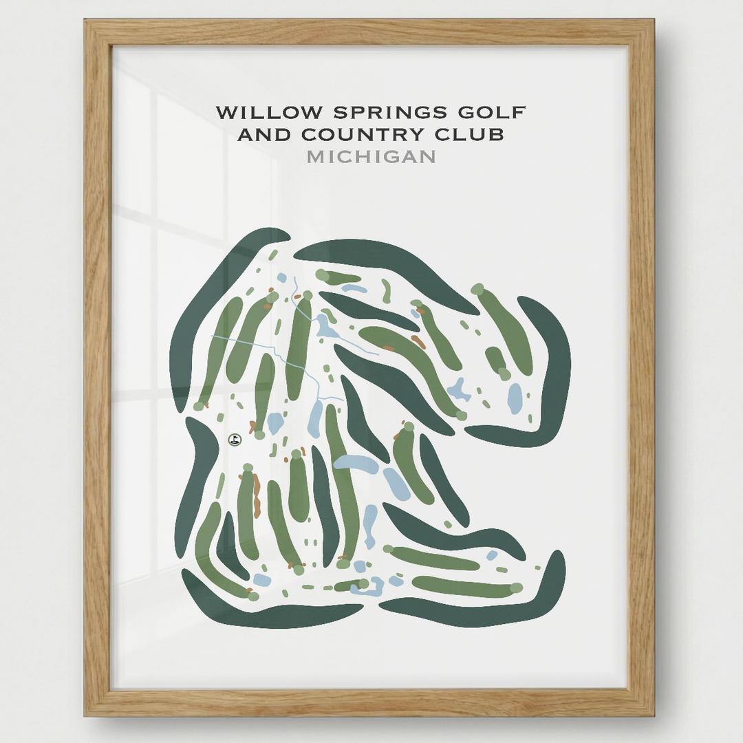 Willow Springs Golf & Country, Michigan - Printed Golf Courses