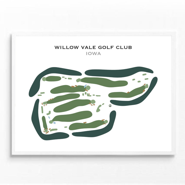 Willow Vale Golf Club, Iowa - Printed Golf Courses