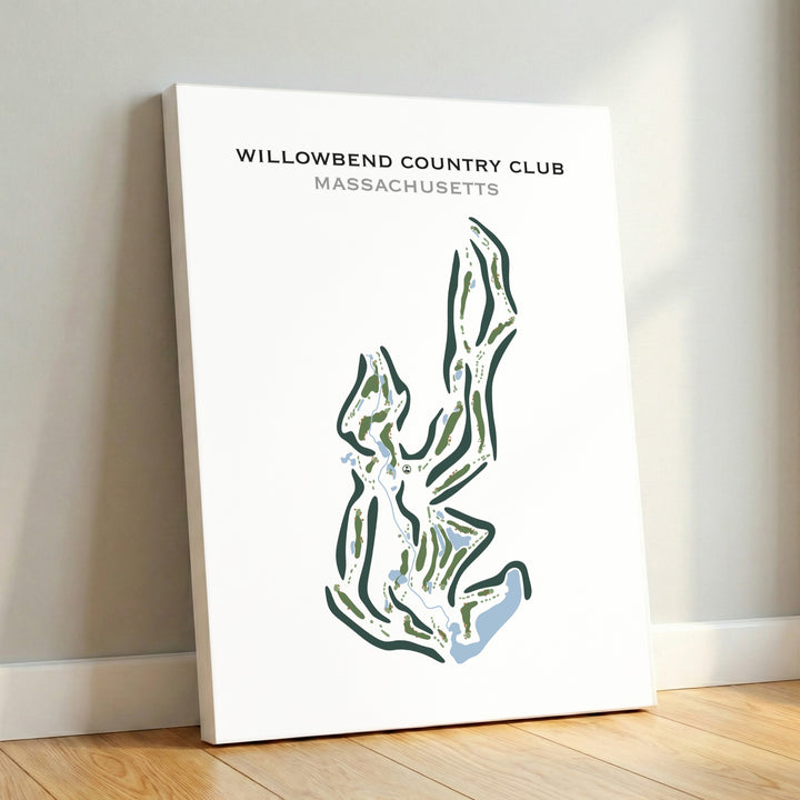 Willowbend Country Club, Massachusetts - Printed Golf Course