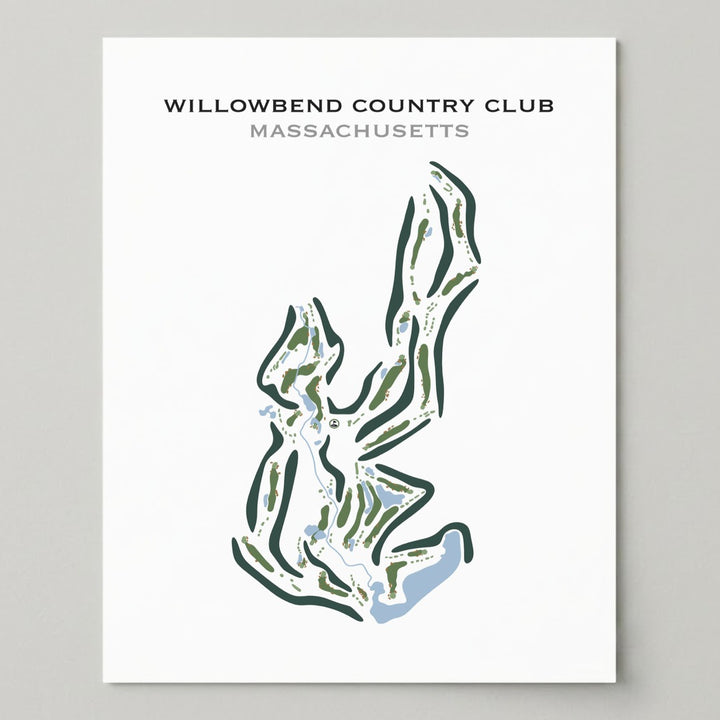 Willowbend Country Club, Massachusetts - Printed Golf Course