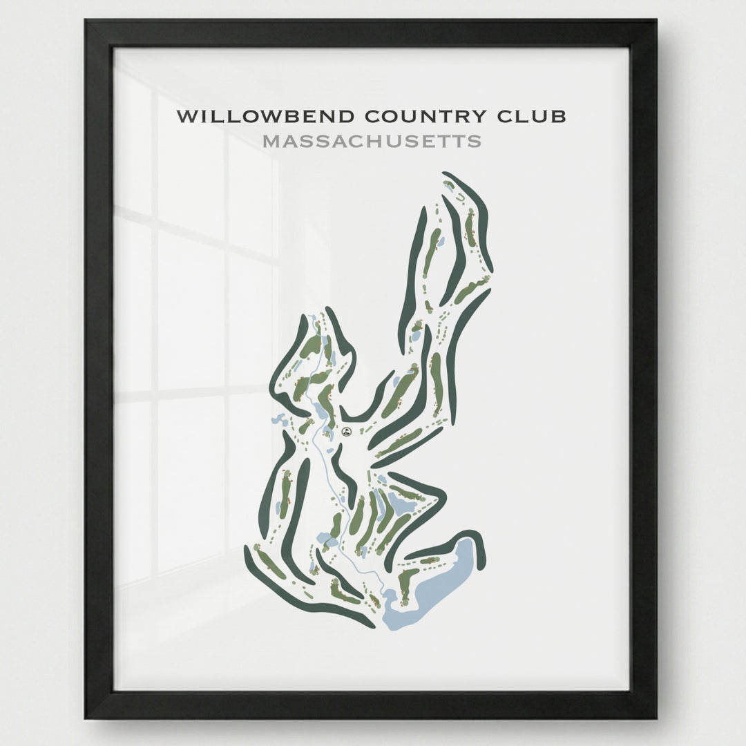 Willowbend Country Club, Massachusetts - Printed Golf Course