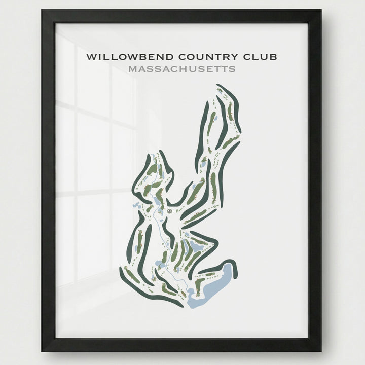 Willowbend Country Club, Massachusetts - Printed Golf Course