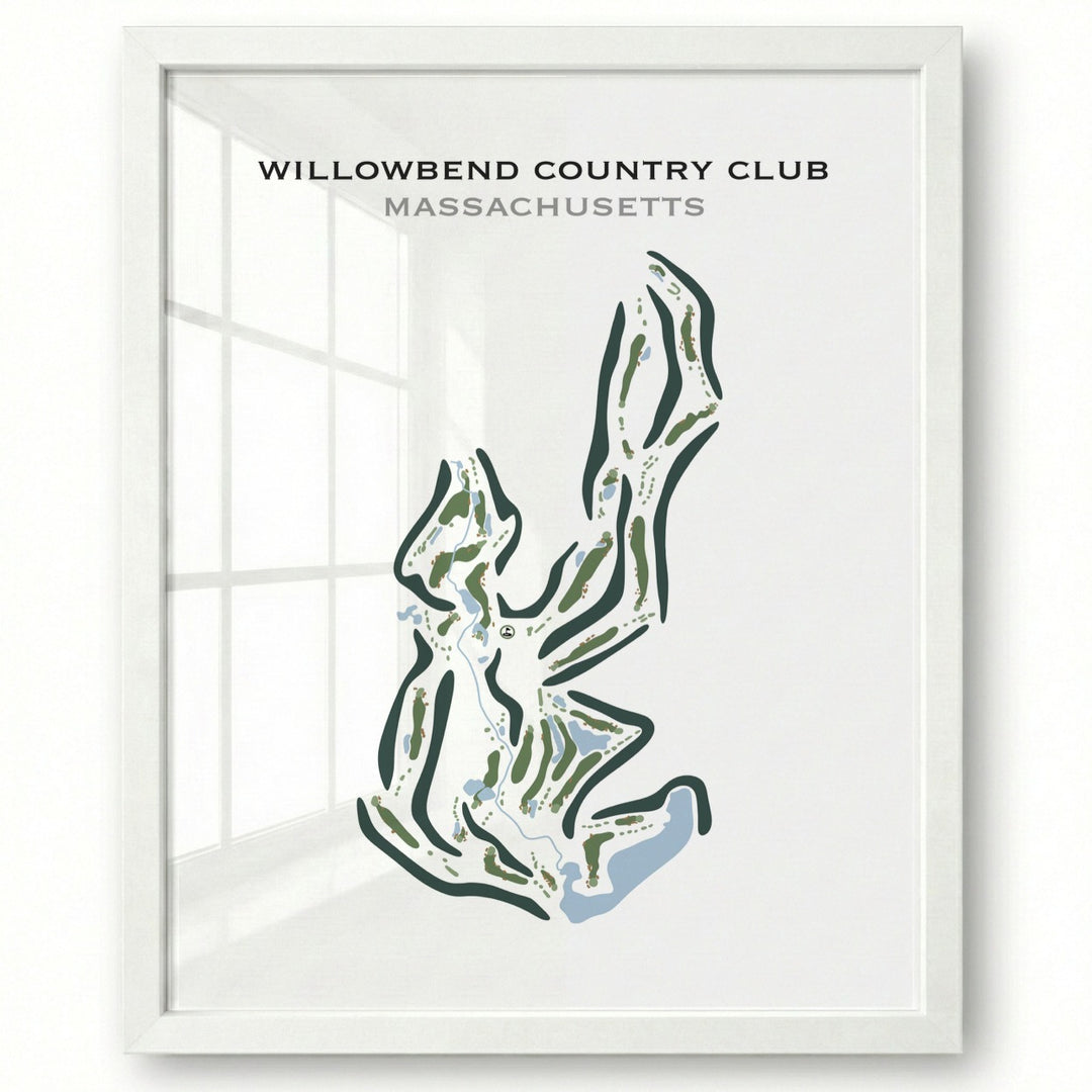 Willowbend Country Club, Massachusetts - Printed Golf Course
