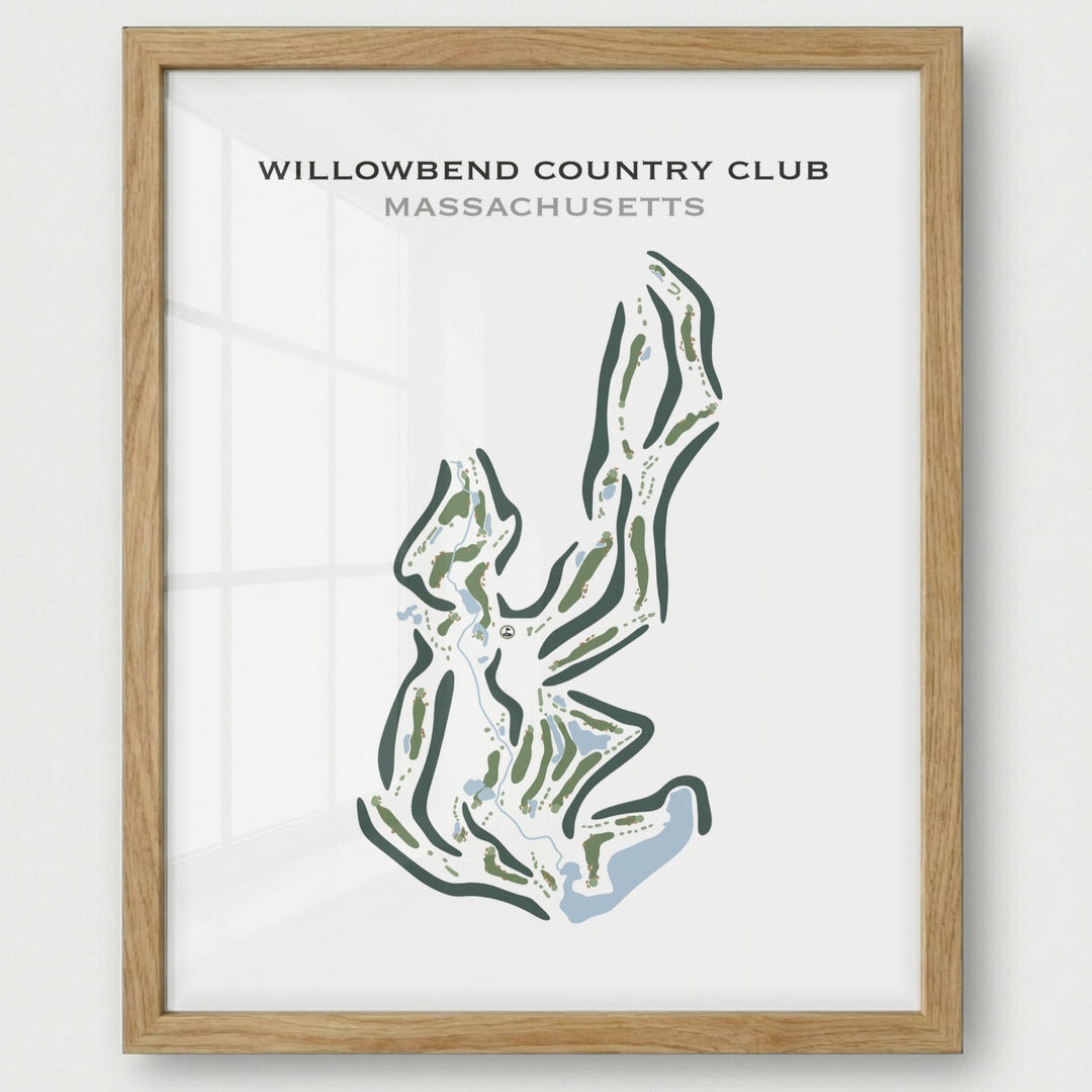 Willowbend Country Club, Massachusetts - Printed Golf Course