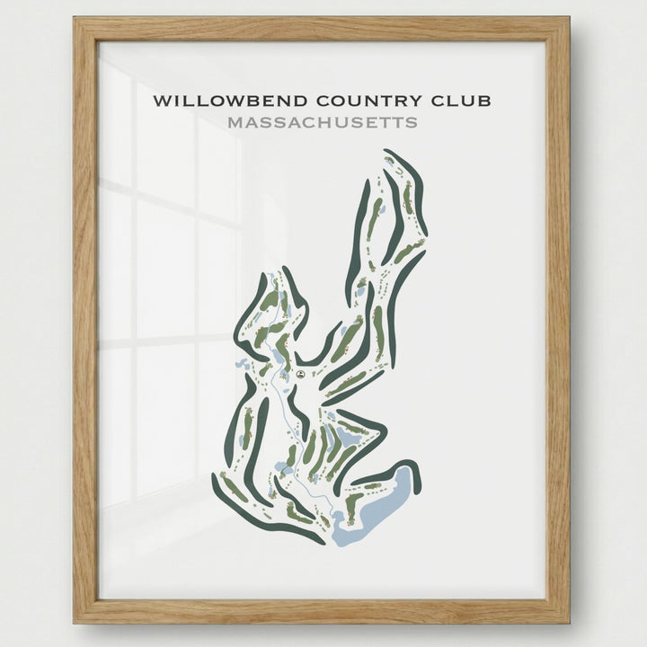 Willowbend Country Club, Massachusetts - Printed Golf Course