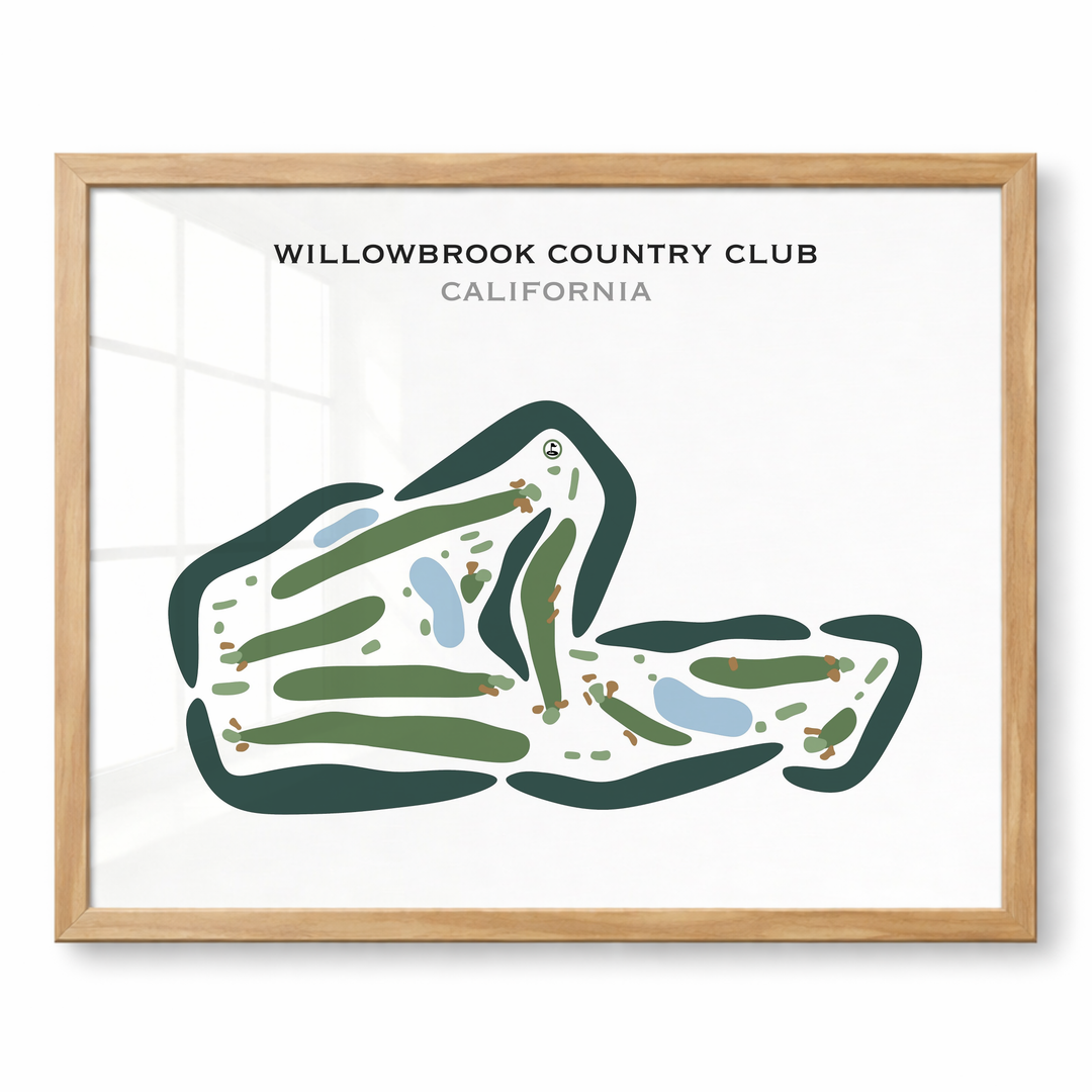 Willowbrook Country Club, California - Printed Golf Courses
