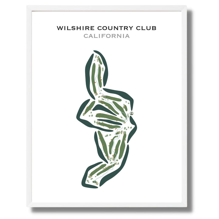 Wilshire Country Club, California - Printed Golf Courses