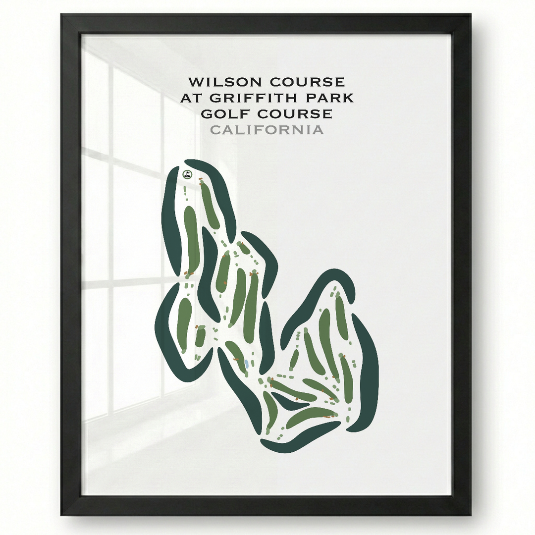 Wilson Course at Griffith Park Golf Courses, California - Printed Golf Courses