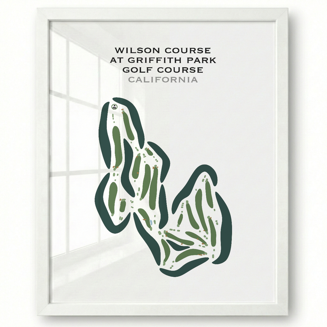 Wilson Course at Griffith Park Golf Courses, California - Printed Golf Courses