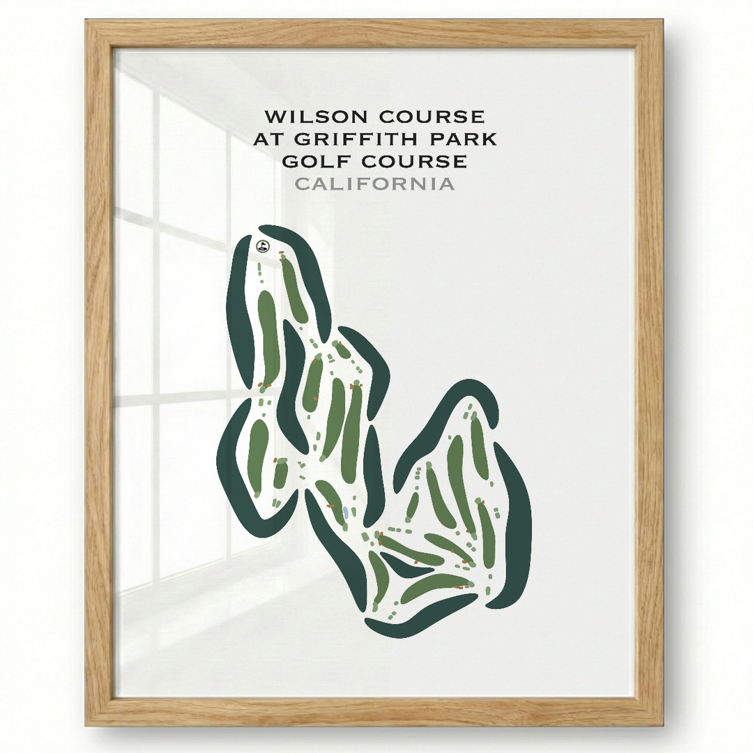 Wilson Course at Griffith Park Golf Courses, California - Printed Golf Courses