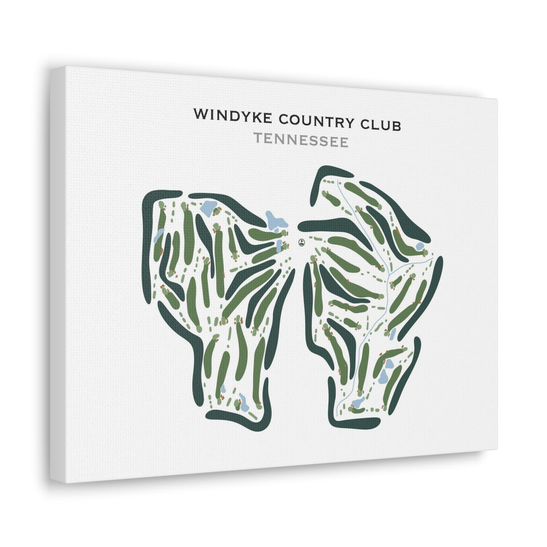 Windyke Country Club, Tennessee - Printed Golf Course