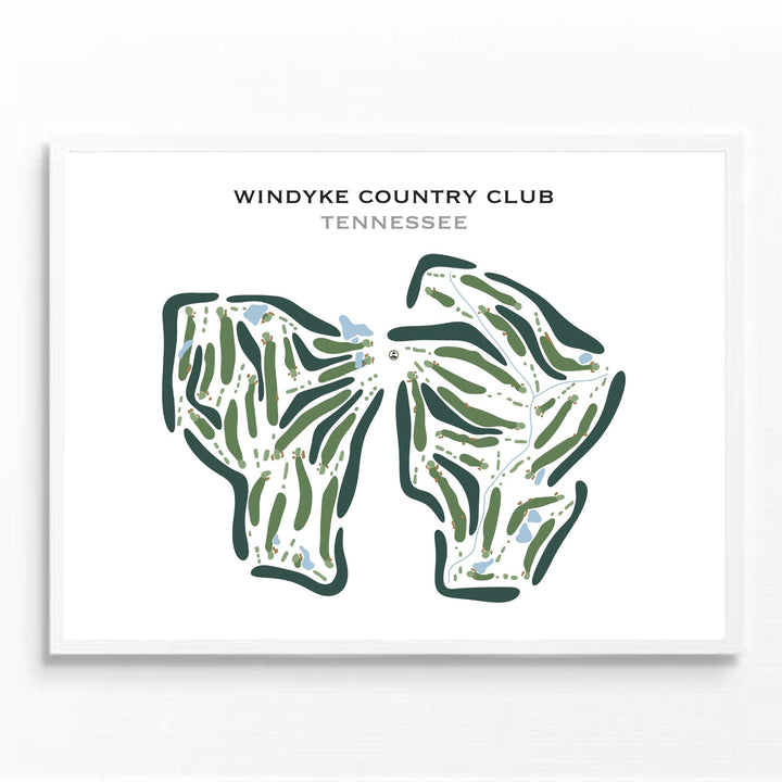 Windyke Country Club, Tennessee - Printed Golf Course