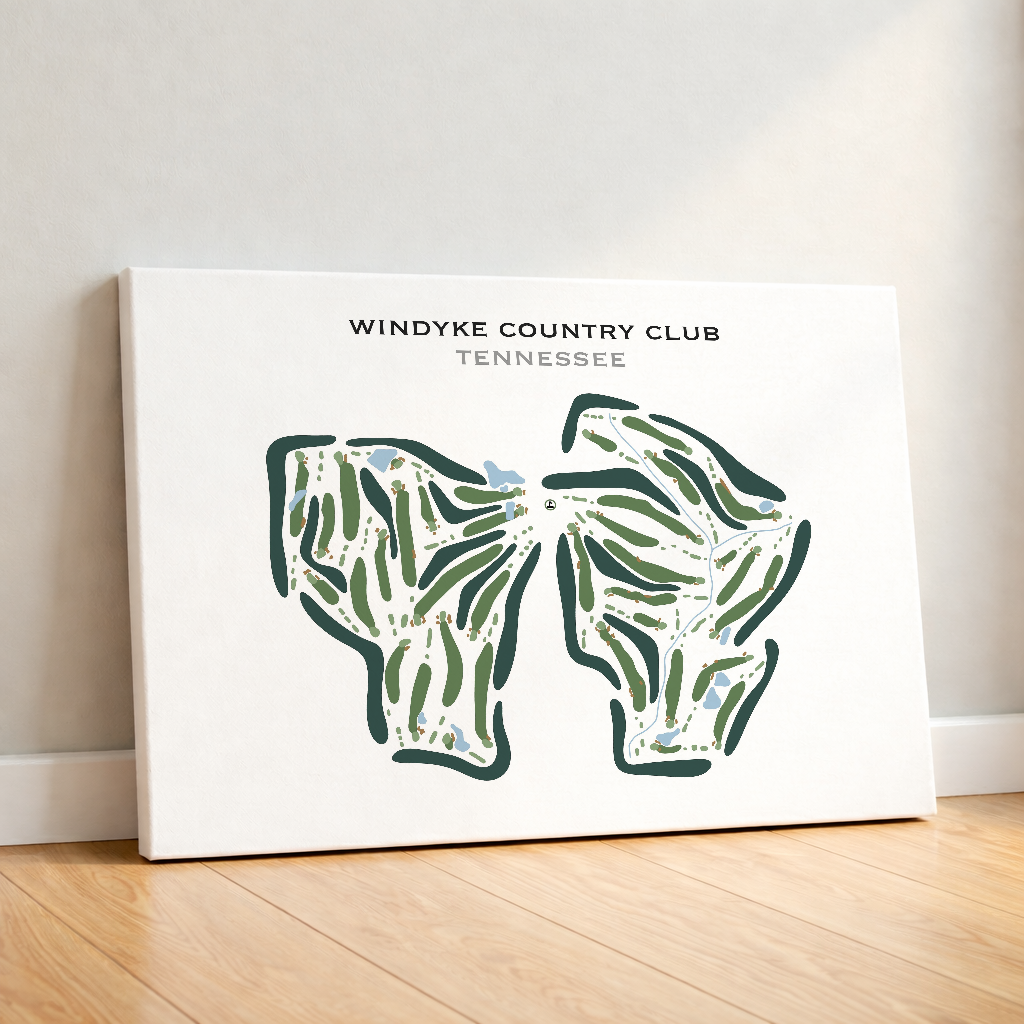 Windyke Country Club, Tennessee - Printed Golf Course