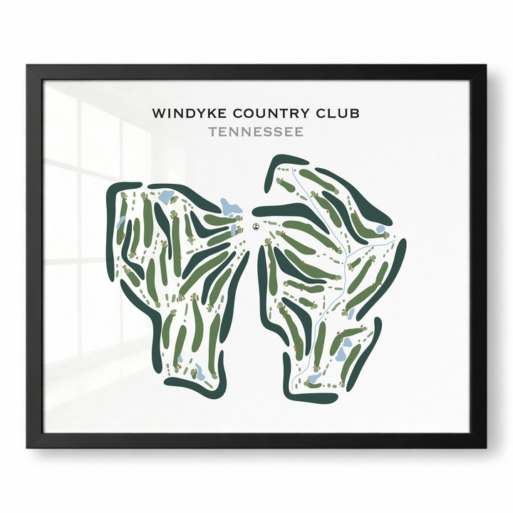 Windyke Country Club, Tennessee - Printed Golf Course