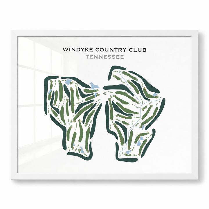 Windyke Country Club, Tennessee - Printed Golf Course