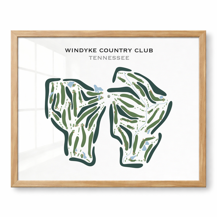 Windyke Country Club, Tennessee - Printed Golf Course