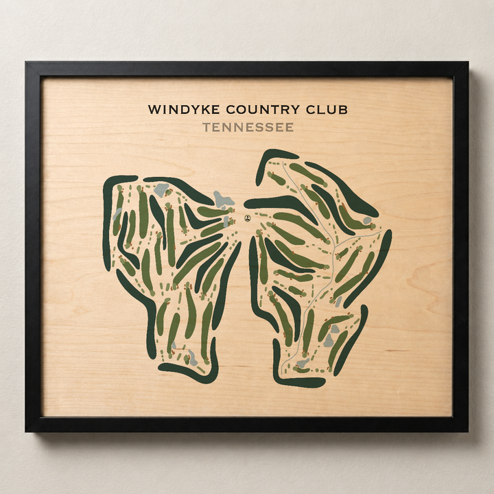 Windyke Country Club, Tennessee - Printed Golf Course