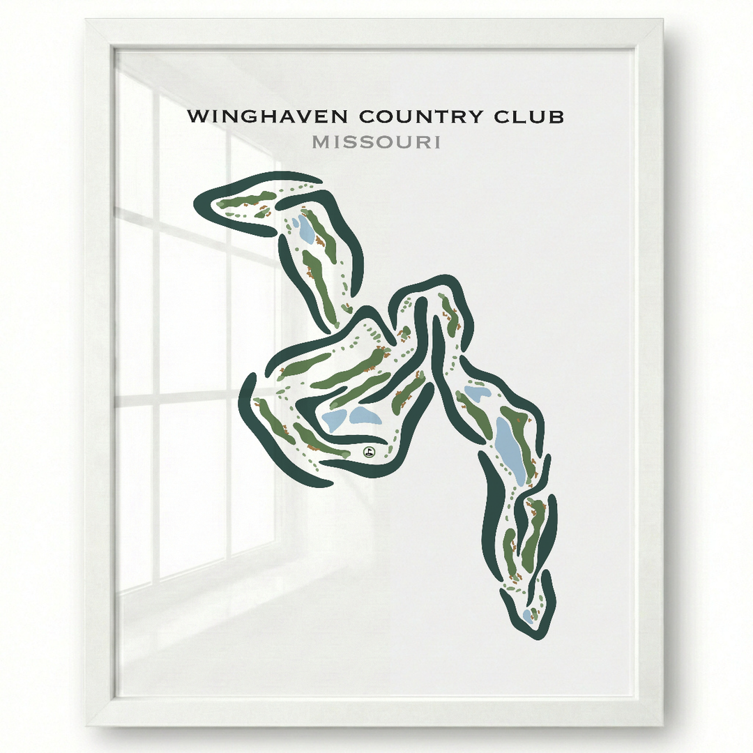 Winghaven Country Club, Missouri - Printed Golf Courses