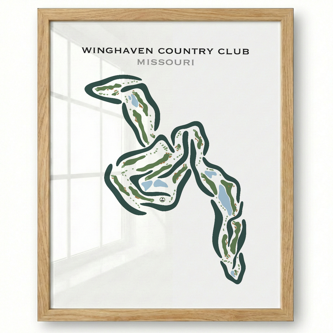 Winghaven Country Club, Missouri - Printed Golf Courses