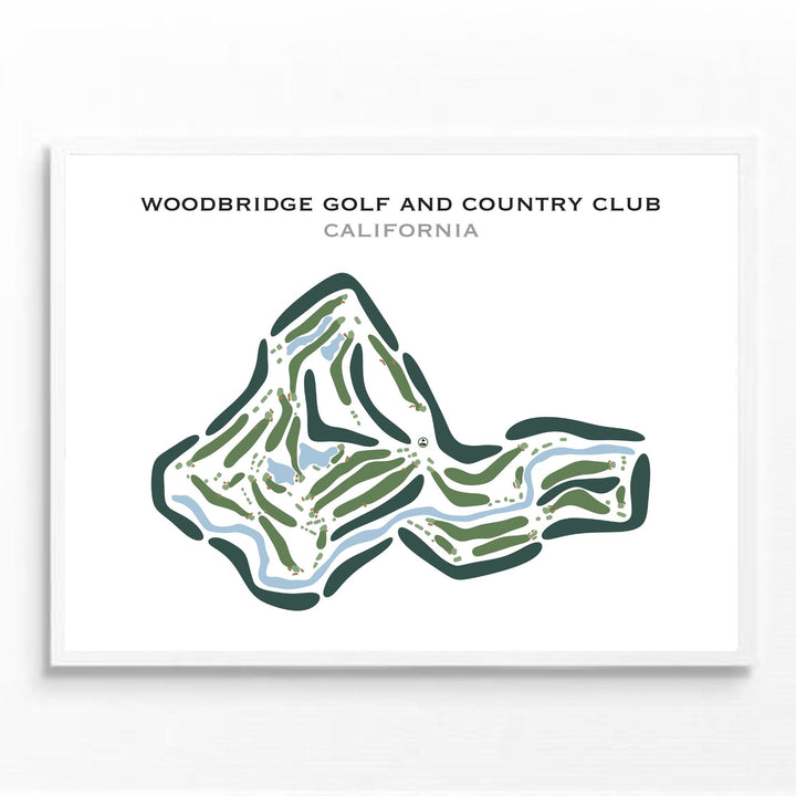 Woodbridge Golf & Country Club, California - Printed Golf Courses