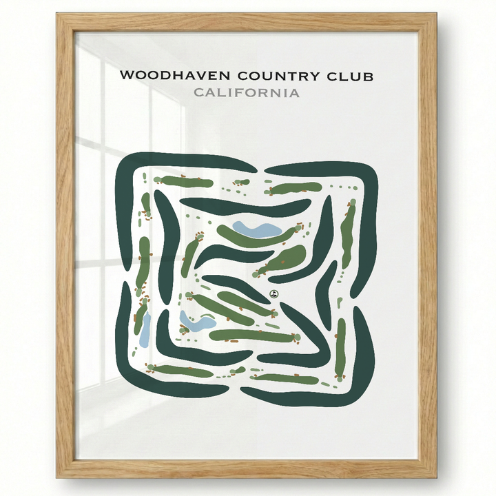 Woodhaven Country Club, California - Printed Golf Course