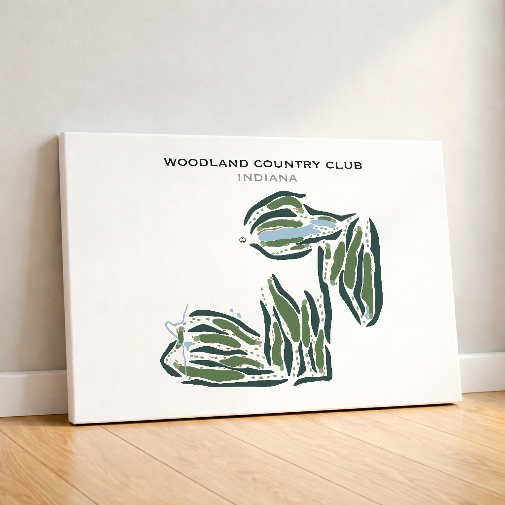 Woodland Country Club, Indiana - Printed Golf Courses