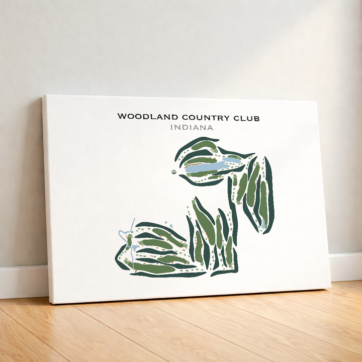 Woodland Country Club, Indiana - Printed Golf Courses