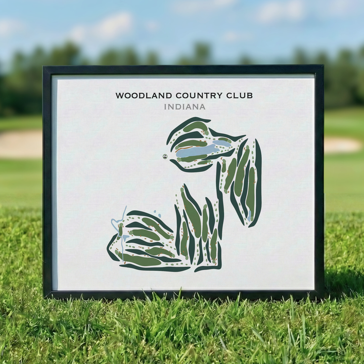 Woodland Country Club, Indiana - Printed Golf Courses