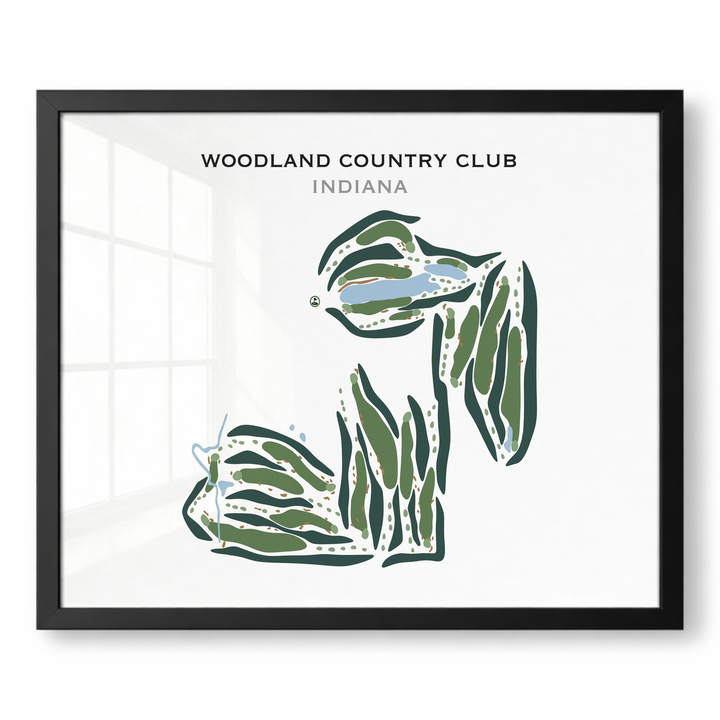 Woodland Country Club, Indiana - Printed Golf Courses