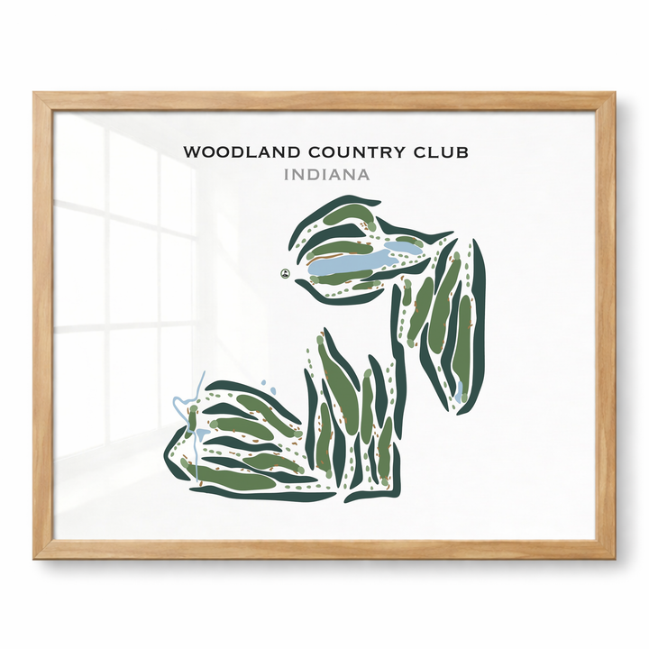 Woodland Country Club, Indiana - Printed Golf Courses