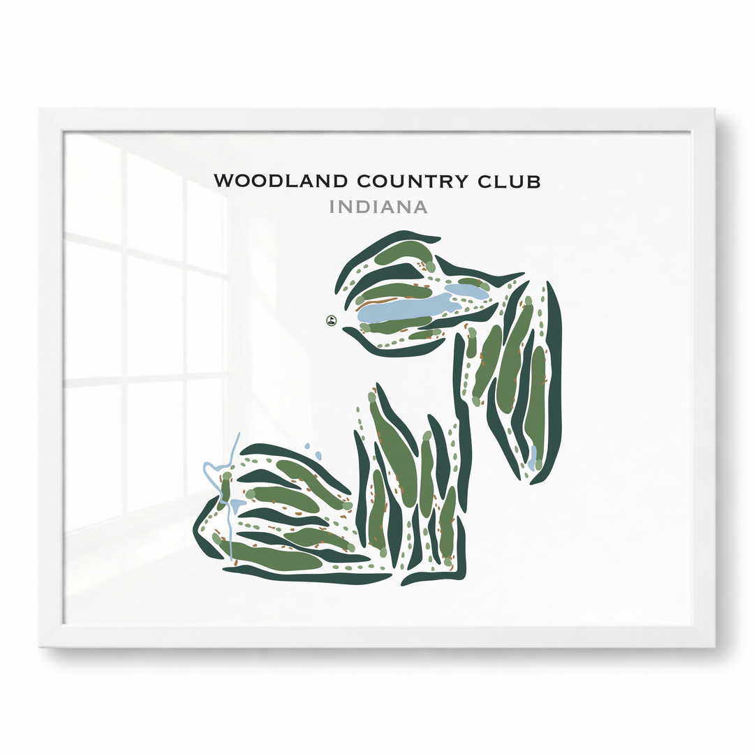 Woodland Country Club, Indiana - Printed Golf Courses