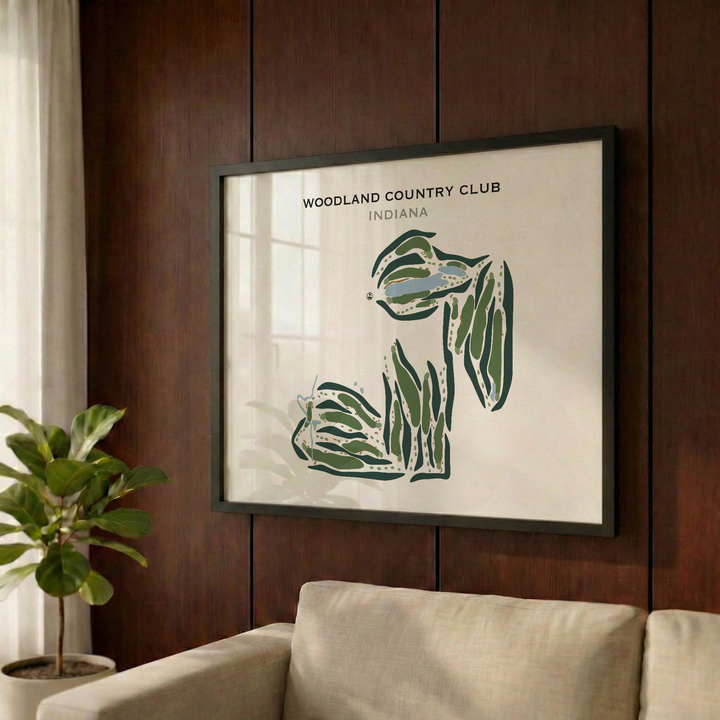 Woodland Country Club, Indiana - Printed Golf Courses