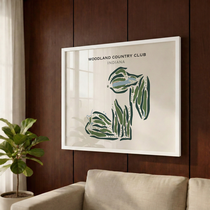 Woodland Country Club, Indiana - Printed Golf Courses