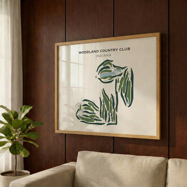 Woodland Country Club, Indiana - Printed Golf Courses