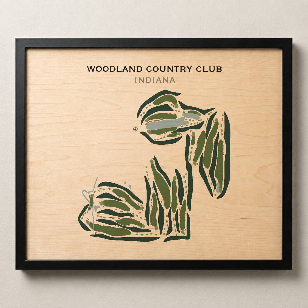 Woodland Country Club, Indiana - Printed Golf Courses