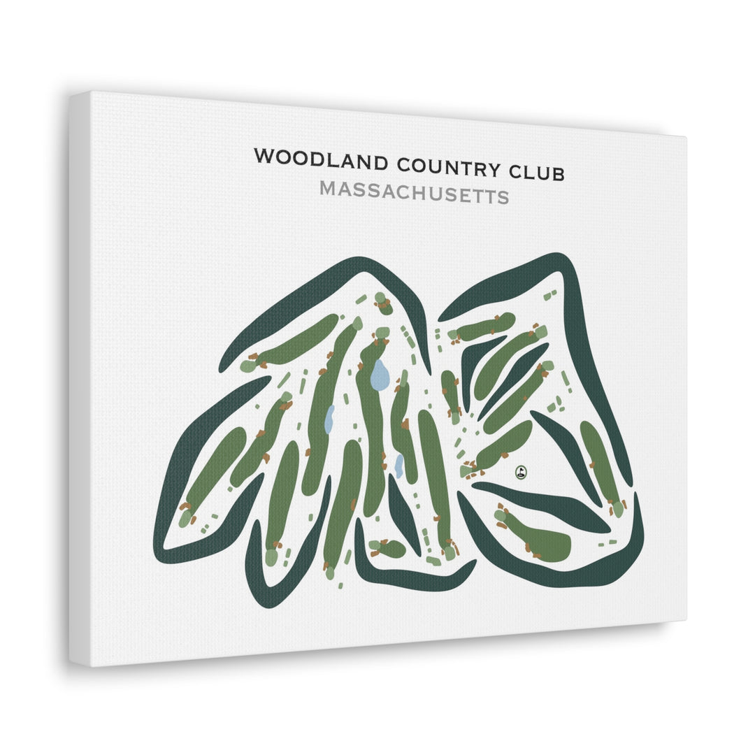 Woodland Country Club, Massachusetts - Printed Golf Courses