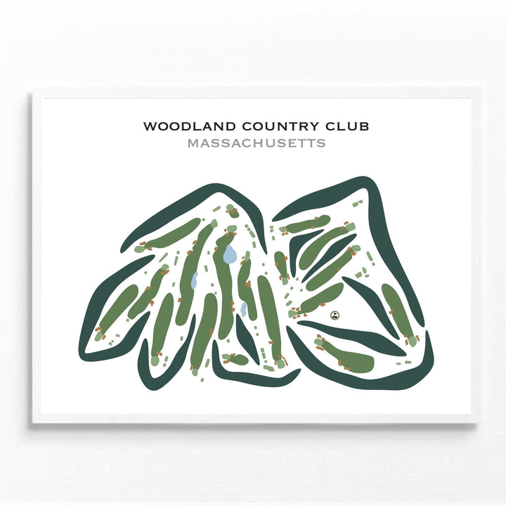 Woodland Country Club, Massachusetts - Printed Golf Courses