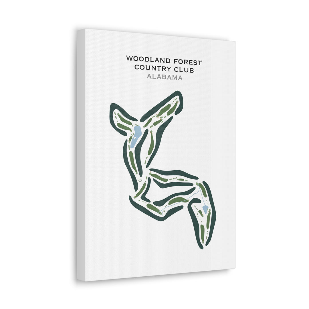 Woodland Forrest Country Club, Alabama - Printed Golf Courses