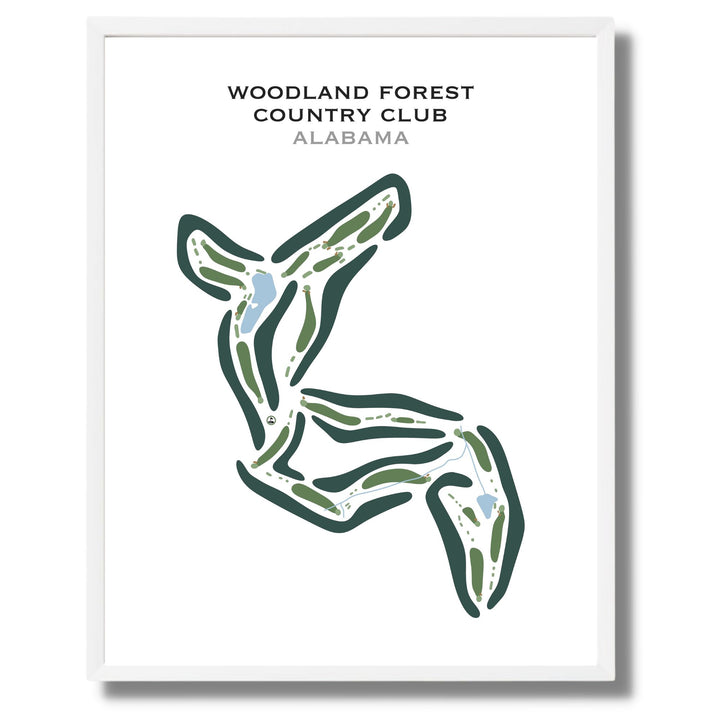 Woodland Forrest Country Club, Alabama - Printed Golf Courses