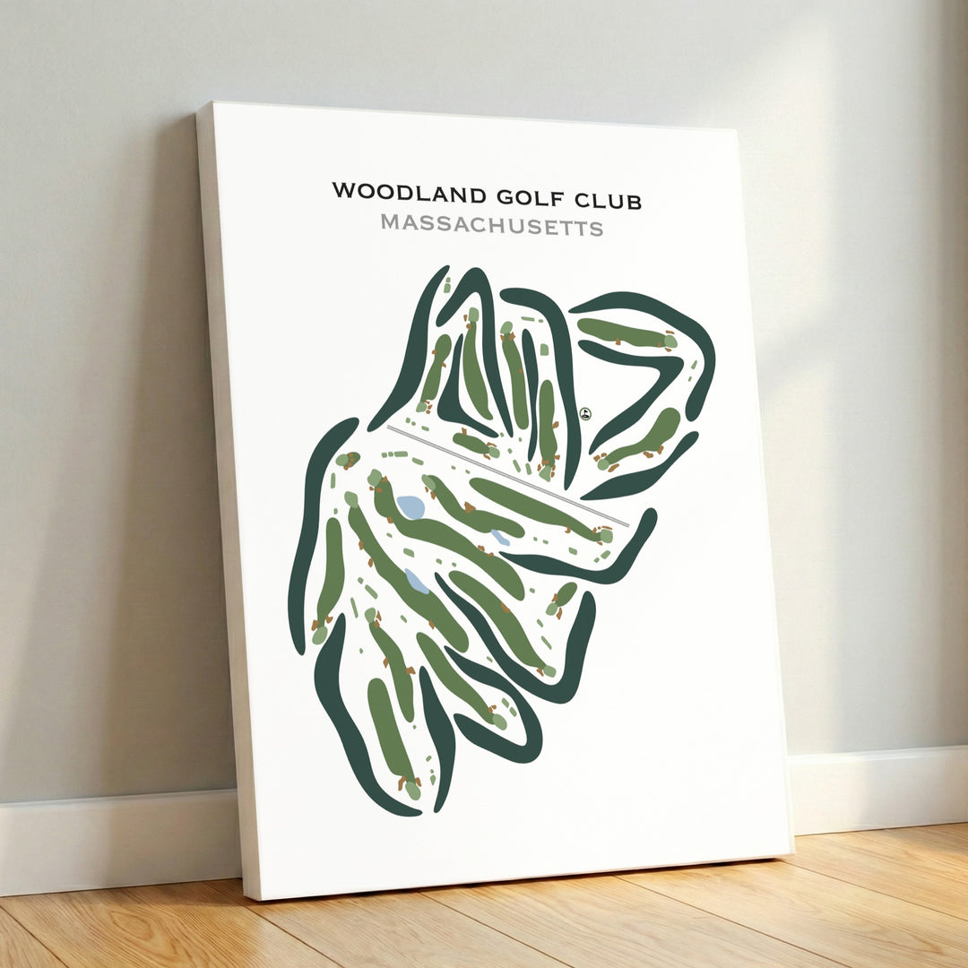 Woodland Golf Club, Massachusetts - Printed Golf Courses