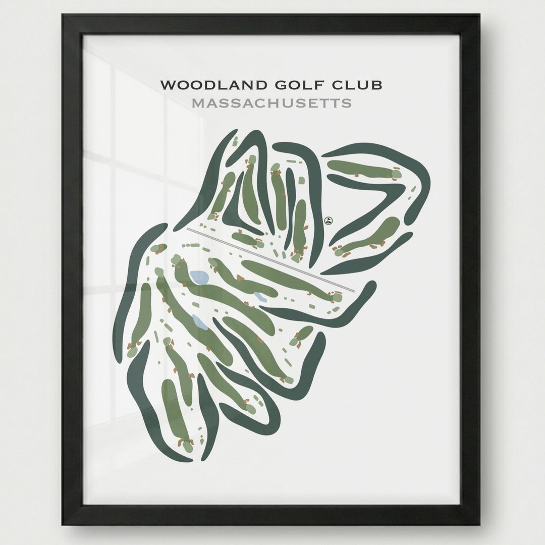 Woodland Golf Club, Massachusetts - Printed Golf Courses