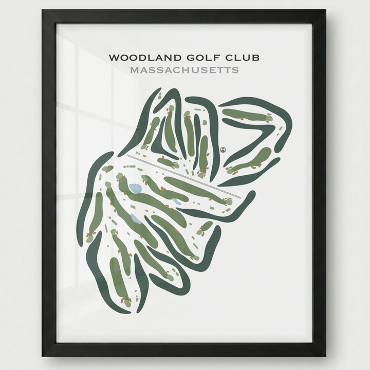 Woodland Golf Club, Massachusetts - Printed Golf Courses