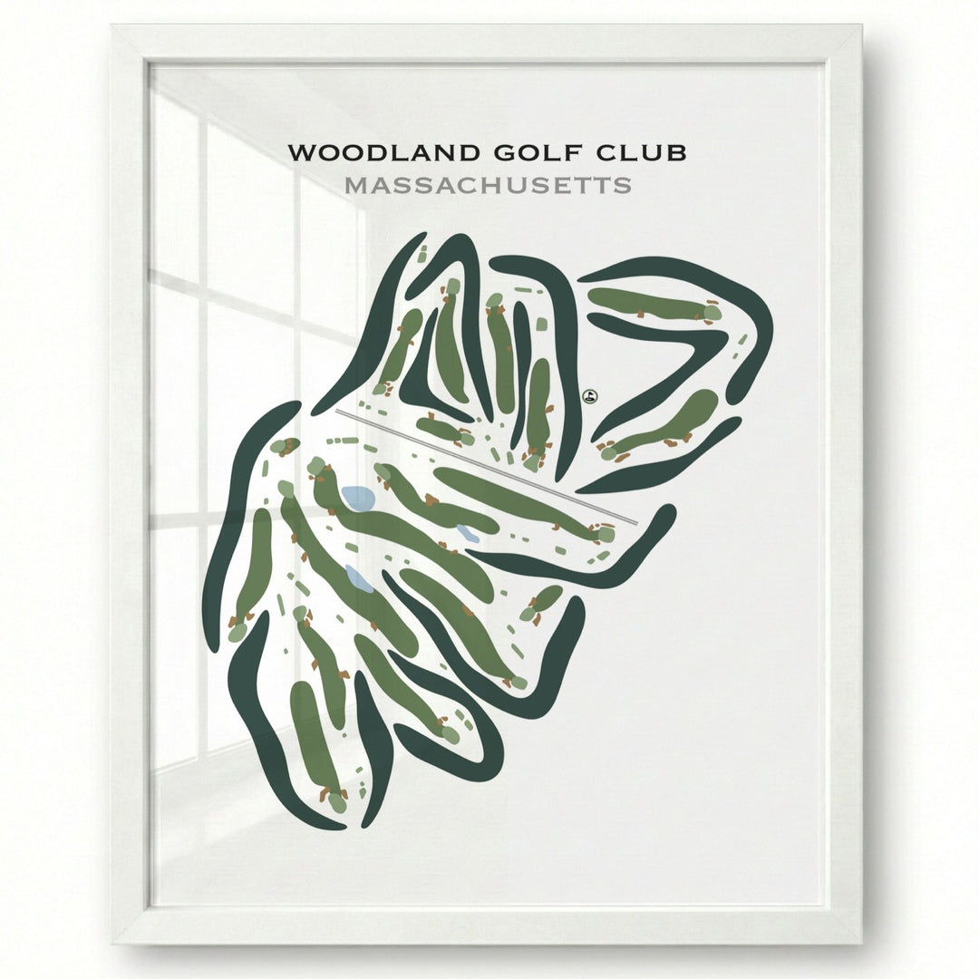 Woodland Golf Club, Massachusetts - Printed Golf Courses