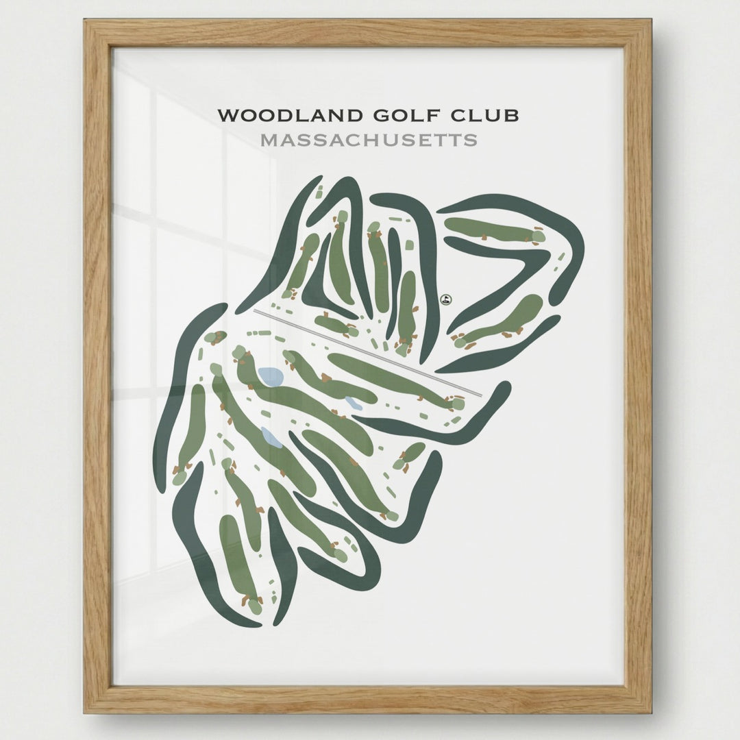 Woodland Golf Club, Massachusetts - Printed Golf Courses
