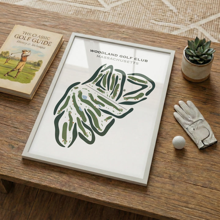 Woodland Golf Club, Massachusetts - Printed Golf Courses