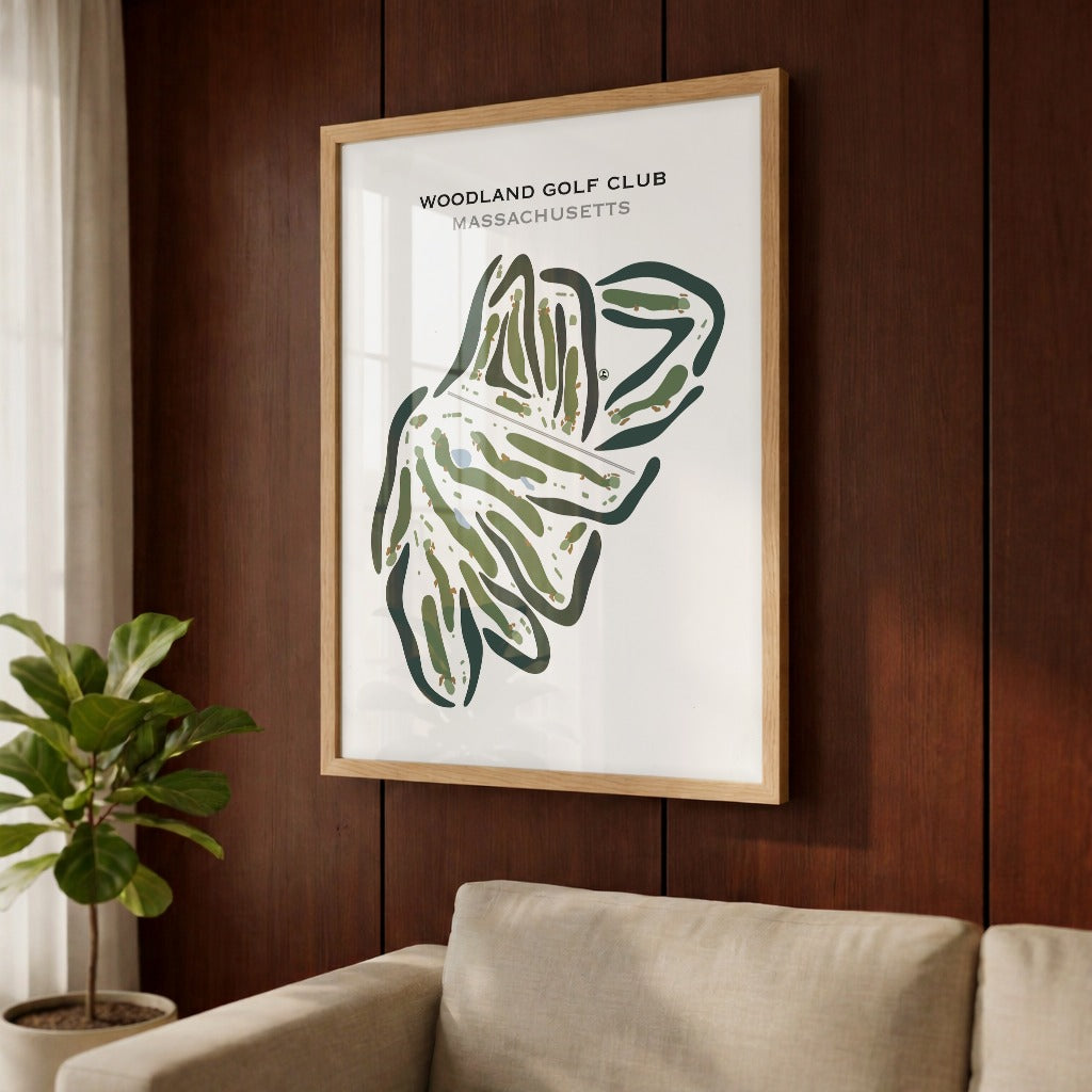Woodland Golf Club, Massachusetts - Printed Golf Courses