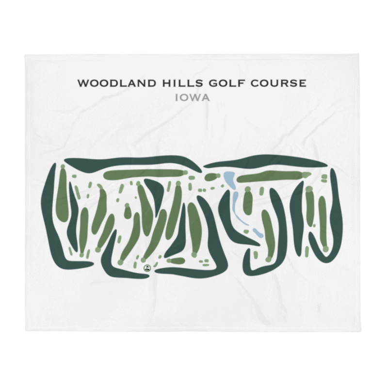 Woodland Hills Golf Course, Iowa - Printed Golf Courses