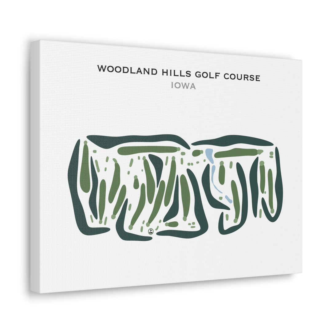 Woodland Hills Golf Course, Iowa - Printed Golf Courses